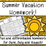 Kindergarten Summer Homework!