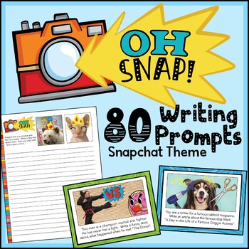 Preview of 80 Daily Writing Prompts w/ Pictures - Fun End of Year Writing Activities