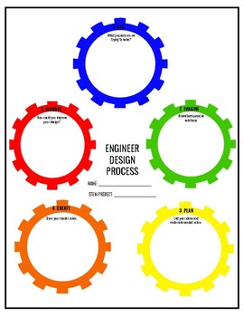 Preview of Engineer Design Process Worksheet - STEM Project Guide