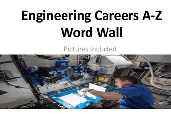 Preview of Engineering Careers A-Z Word Wall
