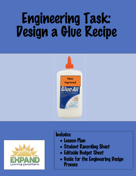 Preview of Engineering Activity - Design a Glue Recipe