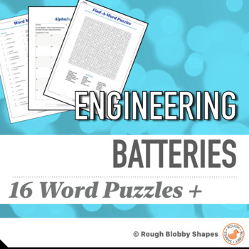 Preview of Engineering - Batteries -  Word Puzzles & Literacy