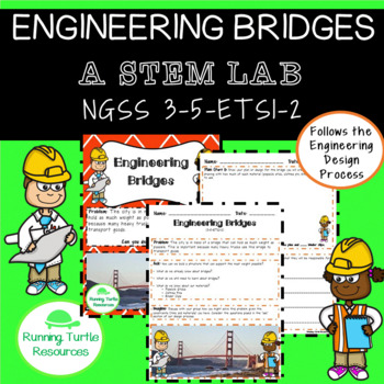 Preview of Engineering Bridges STEM Lab 3rd Grade Science NGSS 3-5-ETS1-2