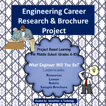 Preview of Engineering Career Research and Brochure Project | Distance Learning