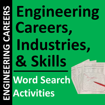 Preview of Engineering Careers and Skills Word Search Activities