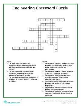Preview of Engineering Crossword Puzzle