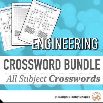 Preview of Engineering - Crossword Puzzles Growing Bundle