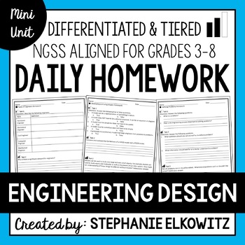 Preview of Engineering Design Homework | Printable & Digital