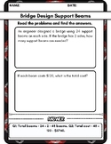 Engineering Design Math Word Problems Worksheets | Real-Life STEM & Applied Math