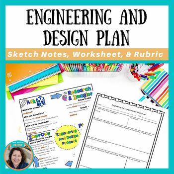 Preview of Introduction to Engineering - Sketch Notes, Graphic Organizer, Rubric, & more!