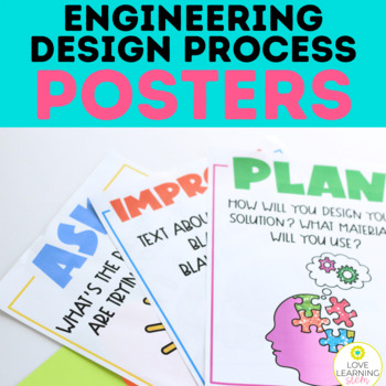 Preview of Engineering Design Process Posters - STEM Classroom Decor Back to School
