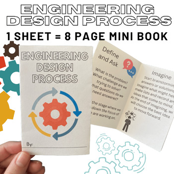 Preview of Engineering Design Process - 1 sheet folds to 8 page mini book NOTES