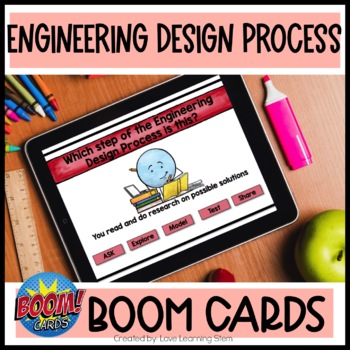 Preview of Engineering Design Process Boom Cards Digital Review and Practice Activity