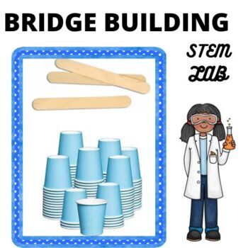 Preview of Engineering Design Process Bridge Build and paper cups Middle school science