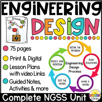 Preview of Engineering Design Complete Unit  {NGSS 3-5-ETS1 and MS-ETS1 Aligned}