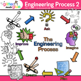 Engineering Design Process Clipart: 5-Step STEM Science Cl