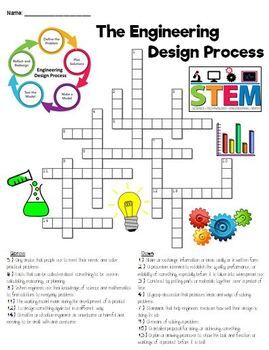 Preview of Engineering Design Process Crossword Puzzle