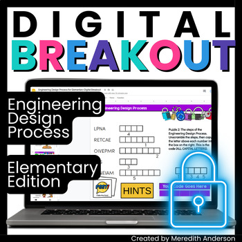 Preview of Engineering Design Process - Digital Breakout for Elementary 