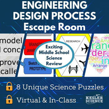Preview of Engineering Design Process Escape Room - 6th 7th 8th Grade Science Activity