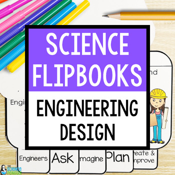 Preview of Engineering Design Process Flipbook | STEM | NGSS | 3rd 4th 5th Grade Booklet