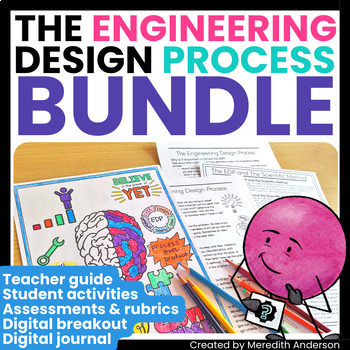 Preview of Engineering Design Process Guide, Activities, Journal, Rubrics, Breakout BUNDLE