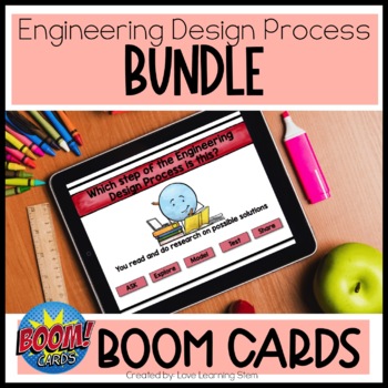 Preview of Engineering Design Process Boom Cards Bundle | Criteria and Constraints