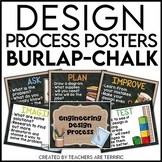 Engineering Design Process Posters in Burlap and Chalkboard