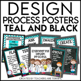 Engineering Design Process Posters in Teal and Black