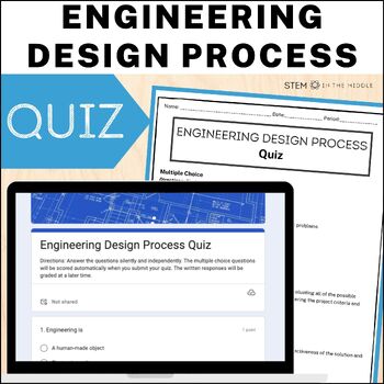 Preview of Engineering Design Process Quiz - Google and Print