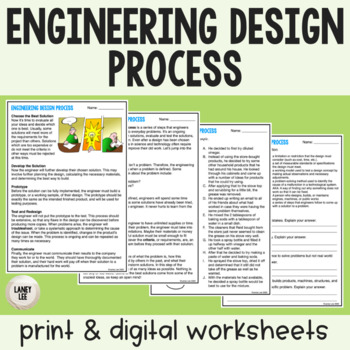 Preview of Engineering Design Process - Reading Comprehension Worksheets