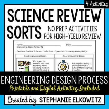 Preview of Engineering Design Process Review | Printable, Digital & Easel