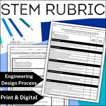 Preview of Engineering Design Process Rubric for Middle School STEM and Science
