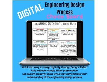 Preview of Engineering Design Process STEM Digital Choice Board for distance learning