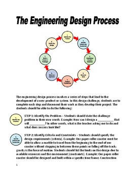 Preview of Engineering Design Process Worksheet