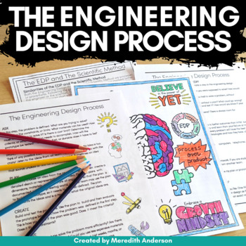 Preview of Engineering Design Process Worksheets, Activities, and Rubrics