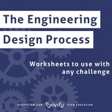 Engineering Design Process Worksheets for all STEM Challenges -Printed & Digital