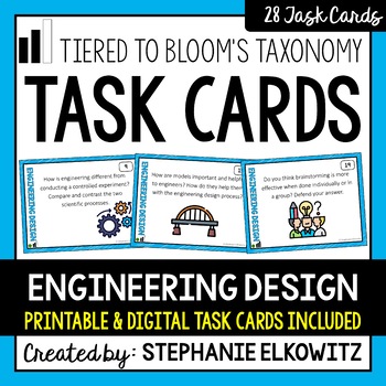 Preview of Engineering Design Task Cards | Printable & Digital