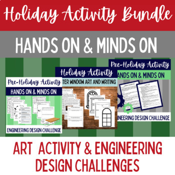 Preview of Engineering Challenge Activity and Holiday Cultural Activity Bundle