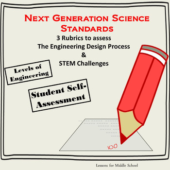 Preview of Engineering Design and STEM Challenges Rubric - NGSS (3 Rubrics)