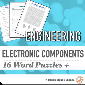 Preview of Engineering - Electronics Components -  Word Puzzles & Literacy