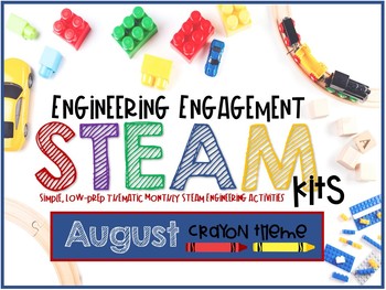 Preview of Engineering Engagement STEAM Kits - August Edition (Crayon Themed Challenges)