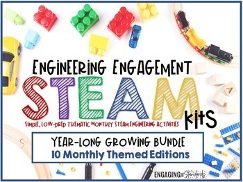 Preview of Engineering Engagement STEAM Kits - Monthly Thematic GROWING BUNDLE