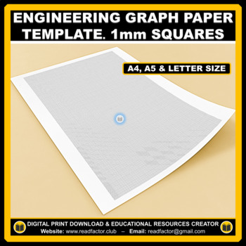 Preview of Engineering Graph Paper Template 1 mm Squares - A4, A5 & Letter Size