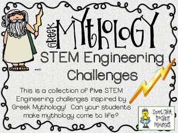 Preview of Engineering Greek Mythology: STEM Engineering Challenges Five Pack!
