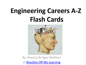 Preview of Engineering Jobs A-Z vocabulary flashcards