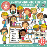 Engineering Kids Clip Art – Young Kids (STEM Series)