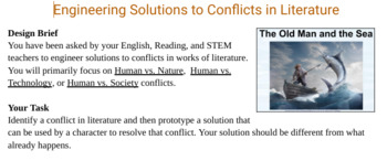 Preview of Engineering Solutions to Conflicts in Literature - Engineering Design Challenge