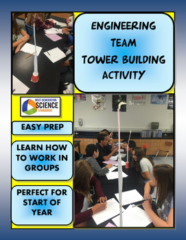Preview of End of Year Beginning of Year STEM Challenge Activities Team Tower Building