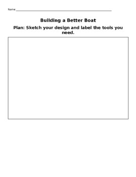 Preview of Engineering and Genius Hour: Build a Better Boat Planning Sheet