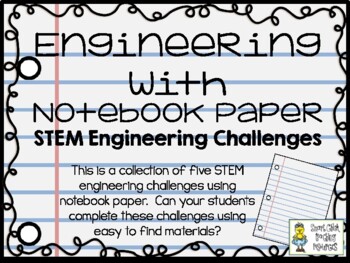 Preview of Engineering with Notebook Paper - STEM Engineering Challenges - Set of 5